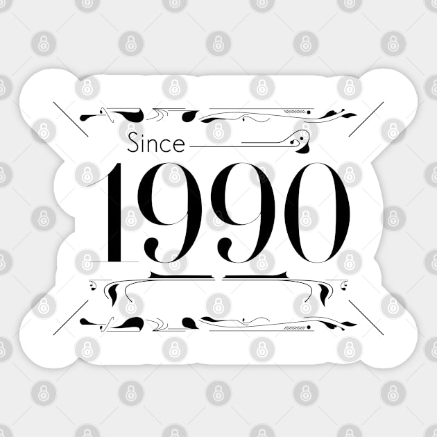 Birthday gift sign about age 1990 Sticker by Aloenalone